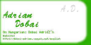 adrian dobai business card